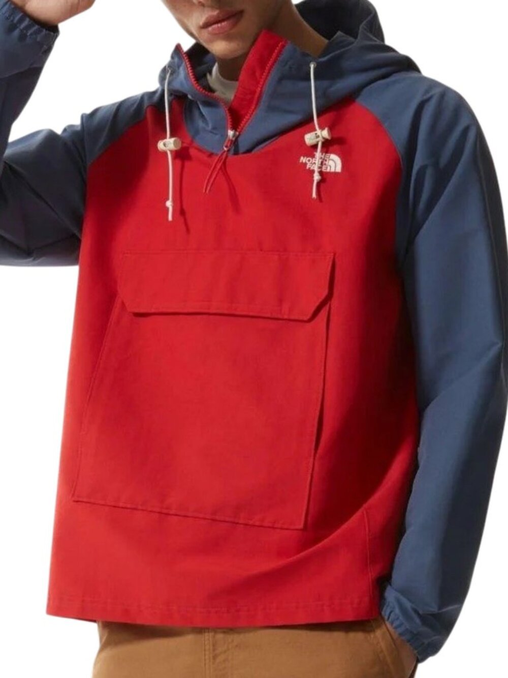THE NORTH FACE Red Navy Class V Fanorak Packable Anorak Jacket size M